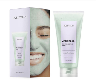 Охолоджувальна ліфтинг маска для боротьби з набряками HOLLYSKIN Artichoke Skin Perfecting Mask 250 мл 0386 фото